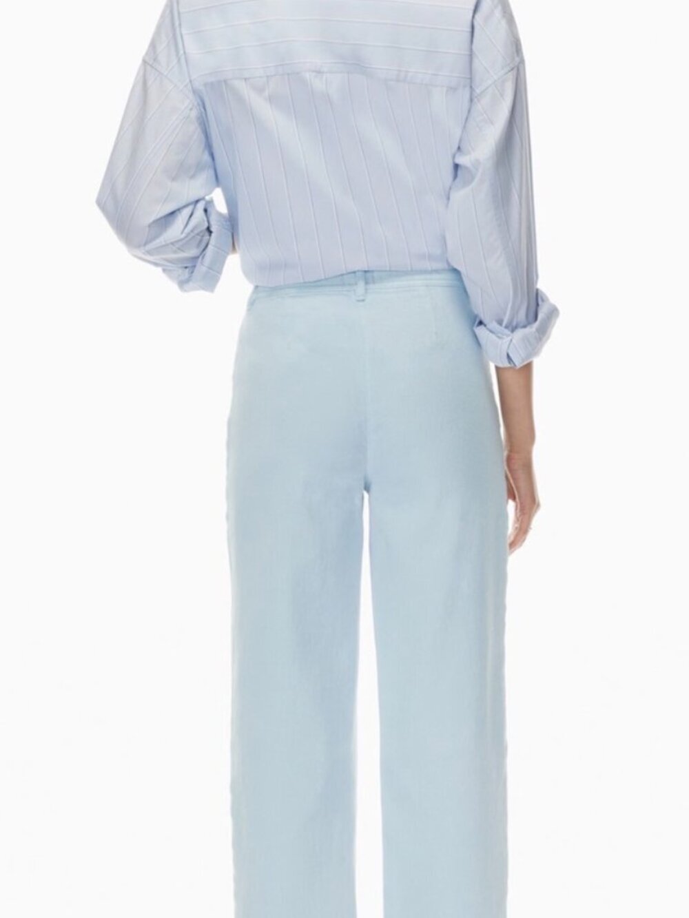 Wilfred Modern Utility pant Light Blue mid-rise Straight Leg size 8 - Picture 4 of 8